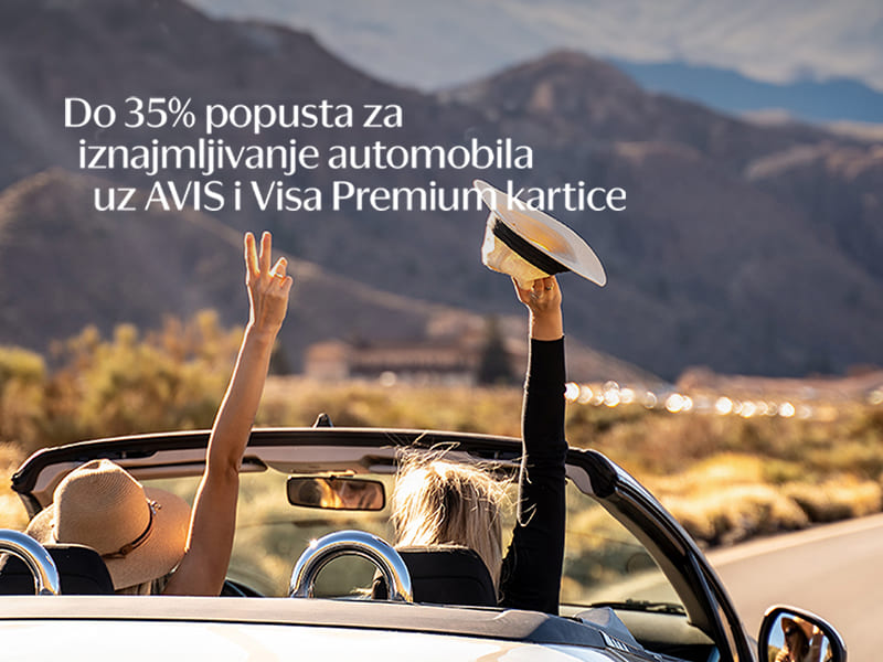 Otvorite nove horizonte putujući udobno uz Visa Premium kartice!